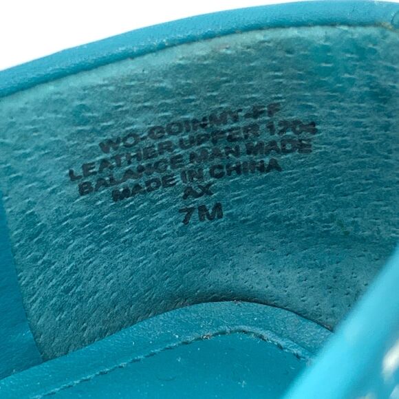 Vintage Westies loafers flats driving mocs turquoise white stitching 7M - Picture 6 of 8